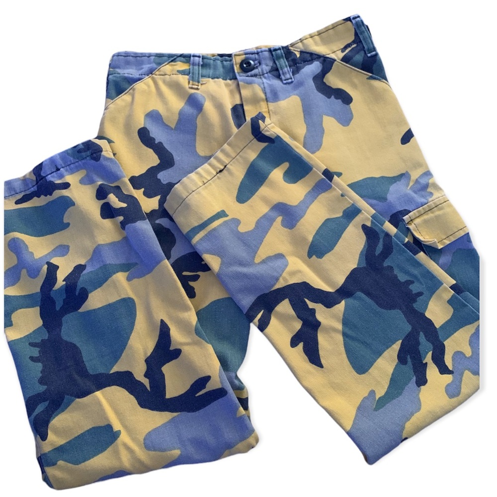 Yellow Camo Cargo Jeans